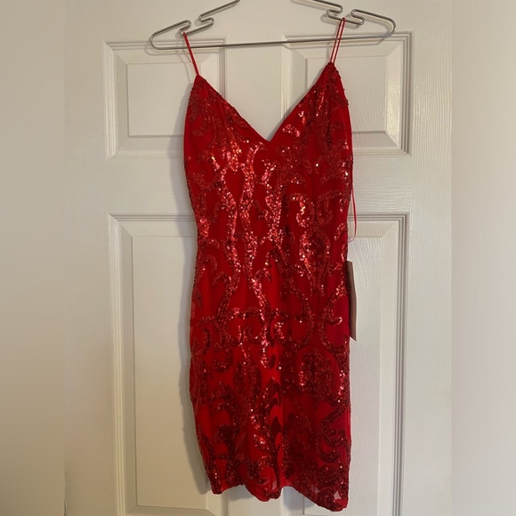 Lovely Day Red Mini Dress - Picture 3 of 3